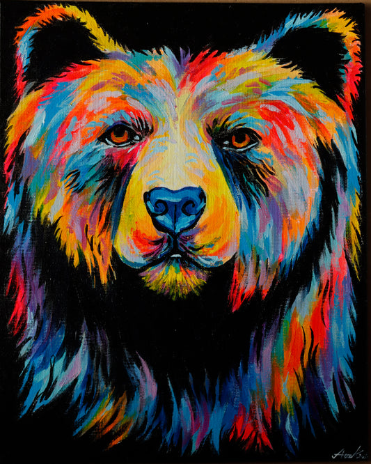 Visible, 30 x 24 cm original acrylic painting